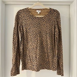 Jcrew Factory Leopard Print Sweater, Size L